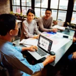 Group, People, Computer, Office Building, Sitting
